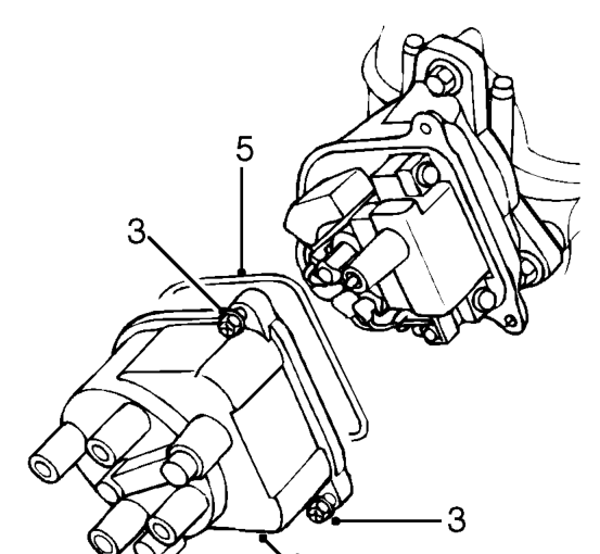 Distributor cap - up to 97.5 my – Noting their fitted positions, disconnect 4 h.t. leads from distributor cap.