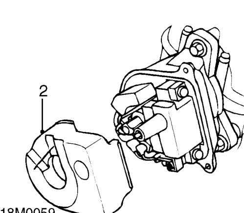 Ignition coil - up to 97.5 my – Remove rotor arm. See this section.
