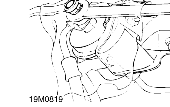 Fuel rail and injectors – Disconnect battery earth lead.