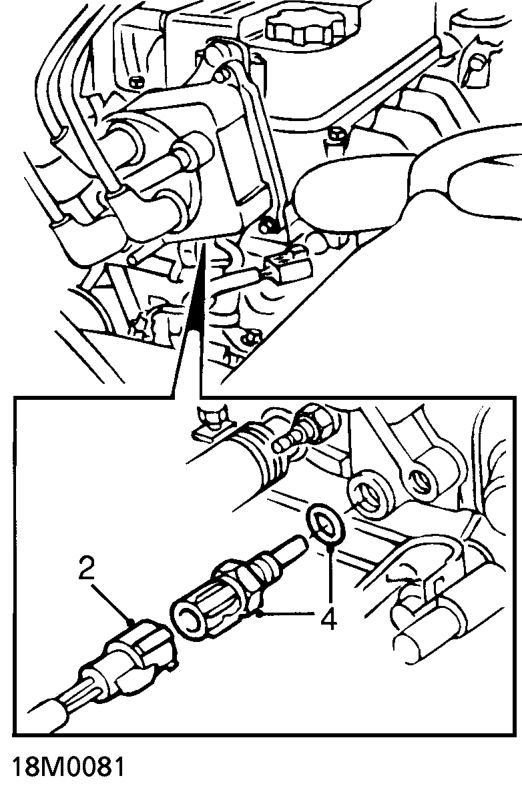 Engine coolant temperature sensor – Remove air intake duct.
