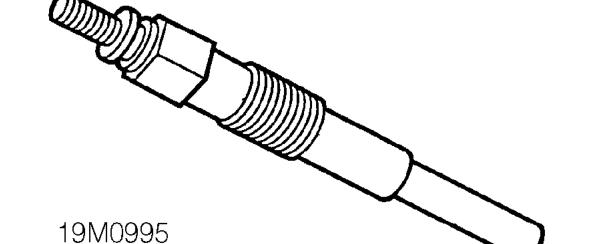 Glow plug – When the starter switch is turned to position ’II’ the engine control module energises the