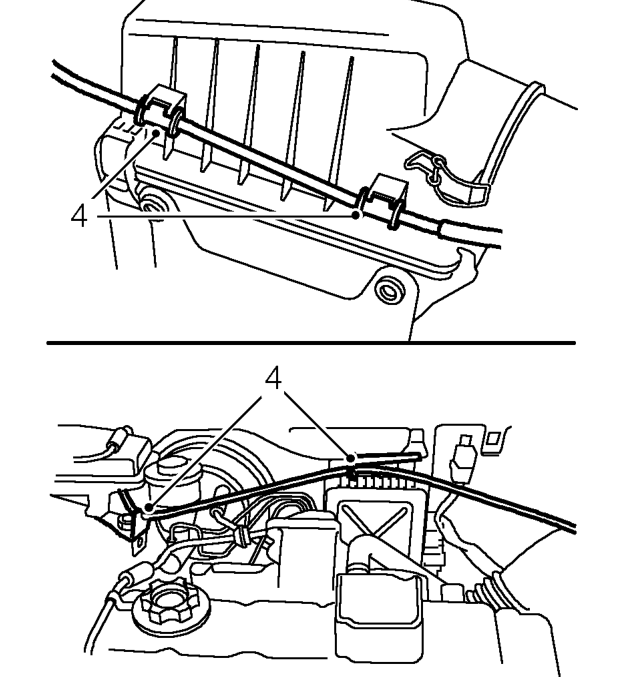 All models. – Remove engine acoustic cover. See BODY, Exterior fittings.
