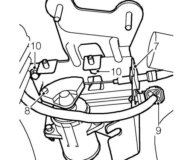 Throttle position sensor – Remove heat shield, secured with spring clip, from throttle position sensor.