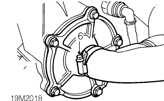 Injection pump - without intercooler – Remove top hose.