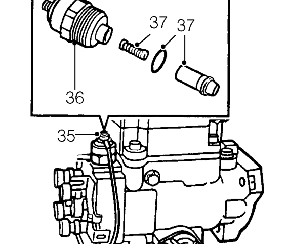 Position absorbent cloth around fuel cut-off solenoid.