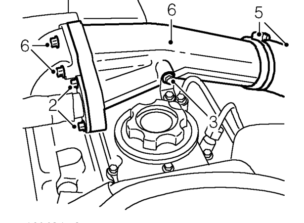 Plenum chamber – Remove engine acoustic cover. See BODY, Exterior fittings.