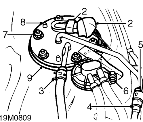 Electric fuel pump - ’d’ series – Remove fuel tank. See this section.