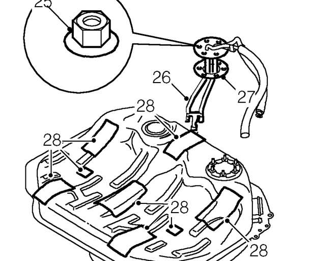 Remove fuel gauge tank unit and sealing ring.