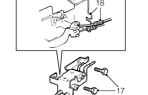 Move carpet from sill and release cable from sill clips.