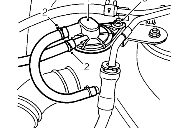 Evaporative emission 2-way valve - ’l’ series – Remove fuel tank assembly. See this section.