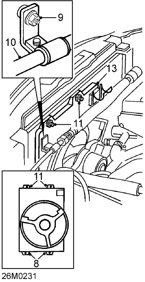 Disconnect multiplug from coolant temperature sensor.