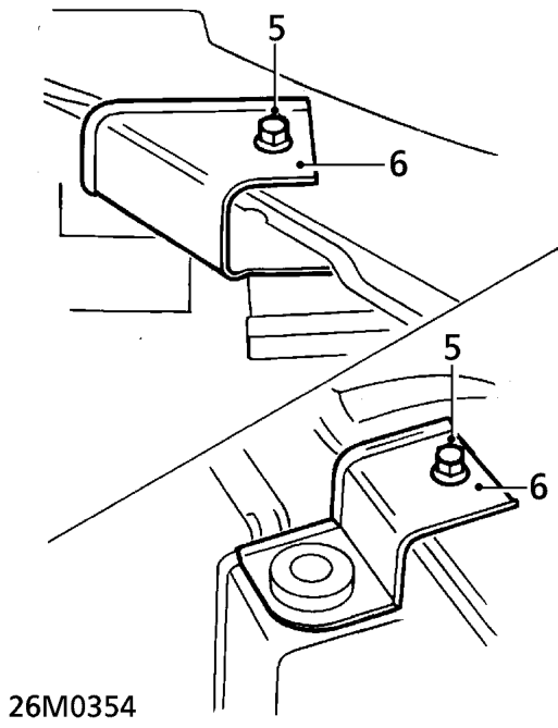 Radiator - ’t’ series – Loosen clip and disconnect top hose from radiator.