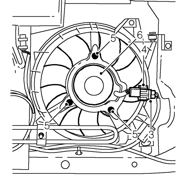 Fan and motor unit rh - with air conditioning – Remove front bumper. See BODY, Exterior fittings.