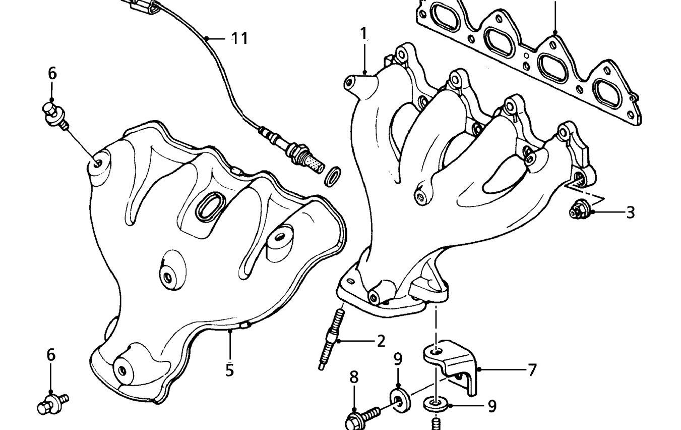 Exhaust manifold - ’d’ series