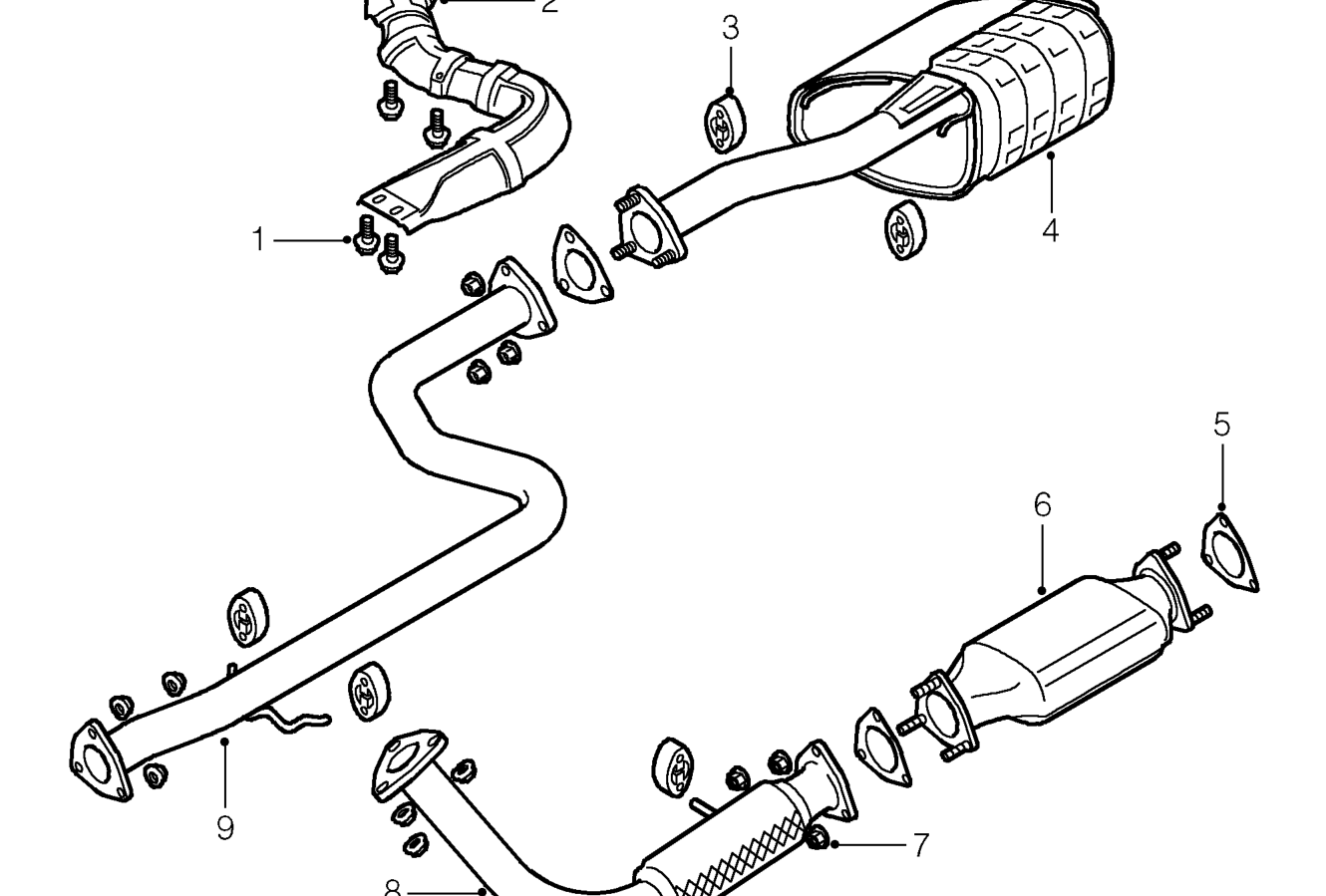 Exhaust pipe - ’l’ series