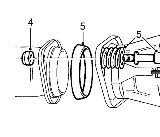 Front pipe to manifold gasket - ’d’ series – Remove 2 flange nuts securing front pipe to engine bracket.