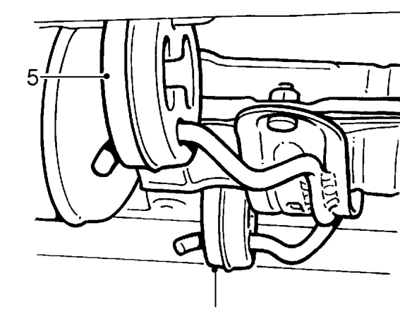 Intermediate pipe - ’d’ series – Release rubber mounting from intermediate pipe.
