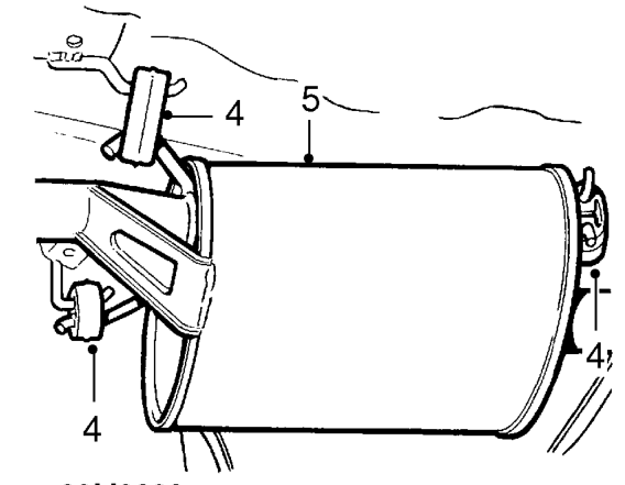 Tail pipe - ’d’ series – Collect 2 clamp springs and remove gasket.