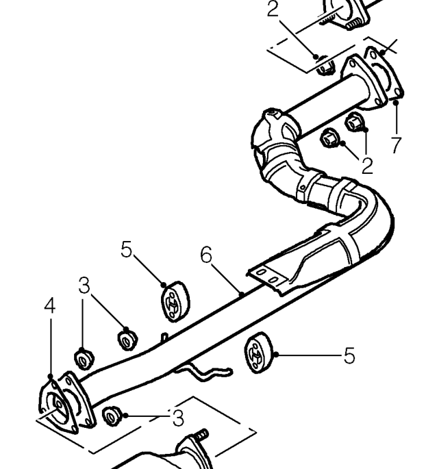 Intermediate pipe - ’l’ series – Raise vehicle on 4 post ramp.
