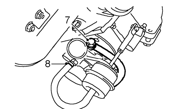 Inlet and exhaust manifold gasket - ’l’ series – Loosen clips and disconnect air intake hose from turbocharger. Position hose aside.