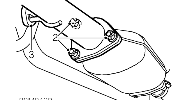Front pipe - ’t’ series – Raise front of vehicle.