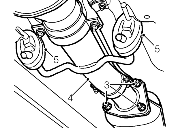Intermediate pipe - ’t’ series – Remove 2 nuts securing tail pipe to intermediate pipe.