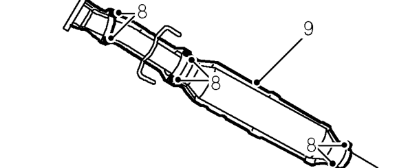 Intermediate pipe - ’t’ series – Do not carry out further dismantling if component is removed for access only.