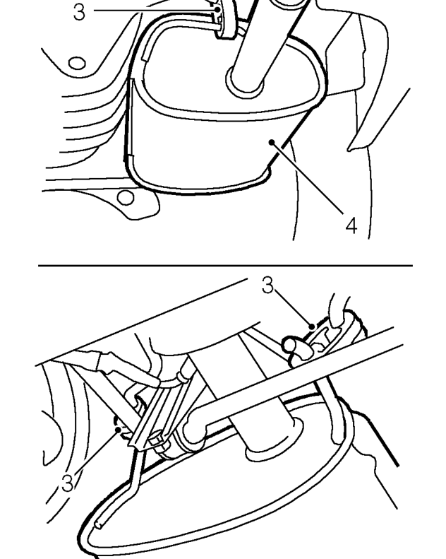Tail pipe - ’t’ series – Remove 2 nuts securing intermediate pipe to tail pipe.
