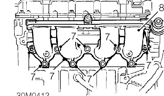 Inlet manifold gasket - ’t’ series – Remove 4 bolts securing fuel delivery hose to fuel rail.