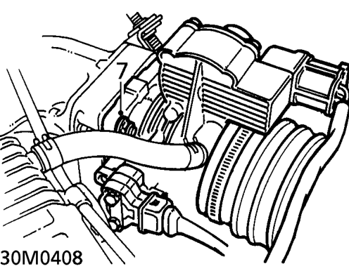 Inlet manifold chamber gasket - ’t’ series – Release evaporative emissions charcoal canister from mounting bracket and position aside.