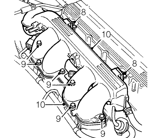 Inlet manifold chamber gasket - ’t’ series – Remove 4 nuts securing throttle housing and release from manifold.