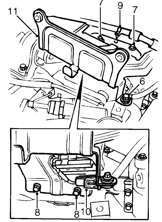 Manual gearbox – Remove battery tray.