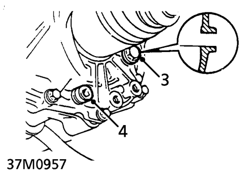 Gearbox oil – Clean area around gearbox filler/level plug.