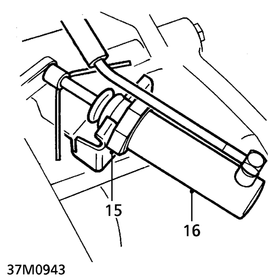 Release clutch hydraulic pipe from slave cylinder mounting bracket clip.