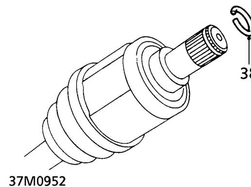 Insert tool 18G 1578 between drive shaft housing and gearbox to disengage drive shaft circ