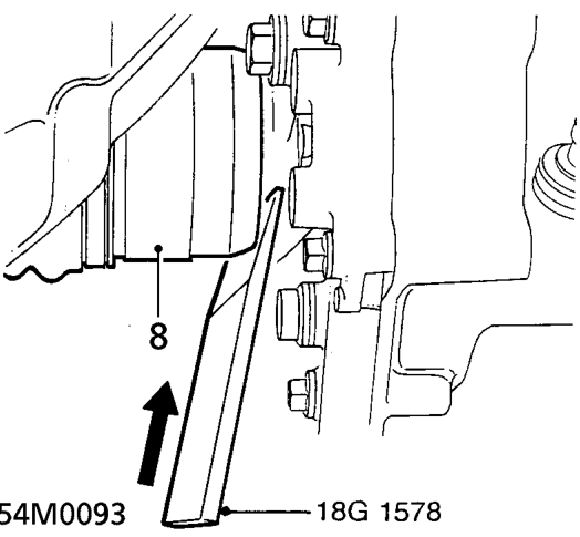 Differential lh oil seal - ’t’ series – Break ball joint taper joint using tool 18G 1707 and release hub from lower arm.