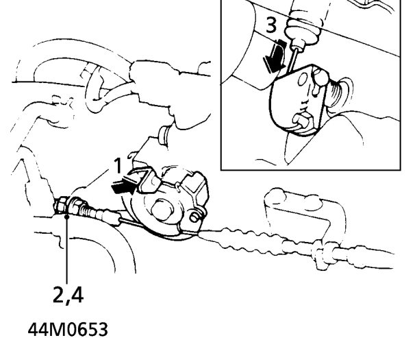 Downshift cable adjust – Service repair no - 44.30.02