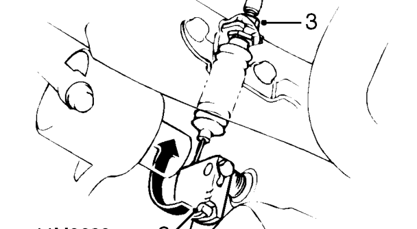 Downshift cable – Raise front of vehicle.