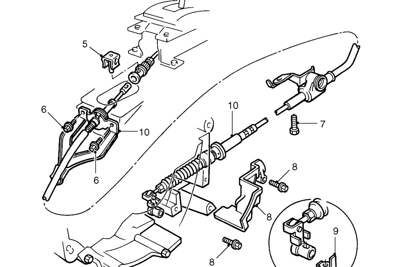 Selector cable – Service repair no - 44.15.08