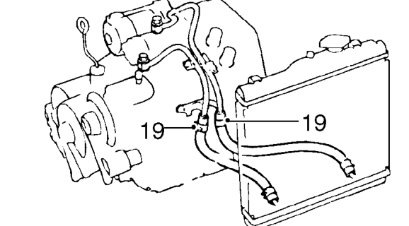 Unscrew adjuster from pump. Remove drive belt and position pump aside.