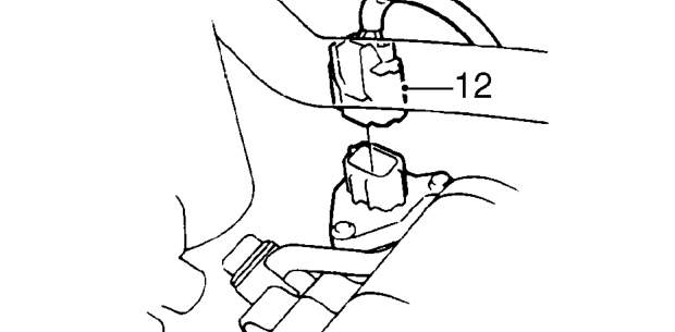 Pull back terminal cover, remove nut and disconnect feed lead from starter solenoid.
