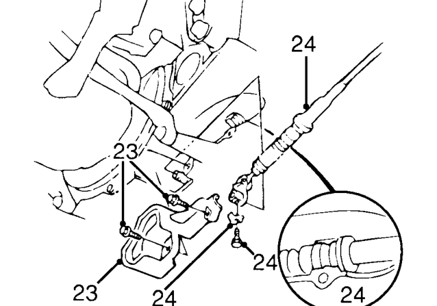 Remove 6 bolts securing exhaust support and both anti-beaming bracket to engine. Remove br