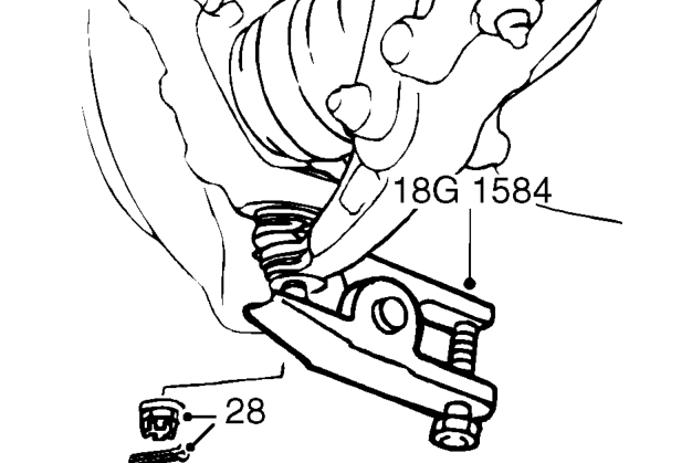 Break taper joint using tool 18G 1584 and release steering arm.