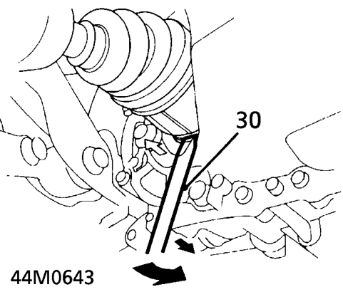 Break taper joint using tool 18G 1584 .