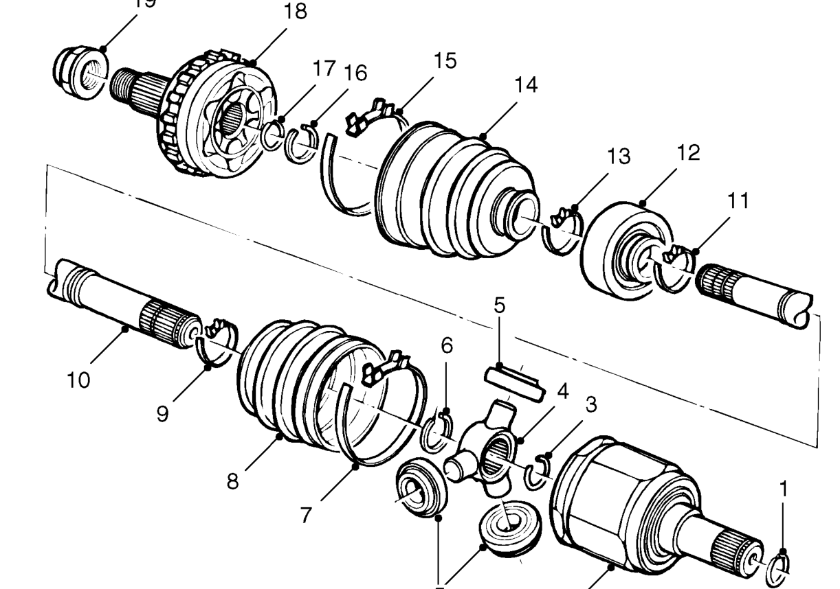 Drive shaft components - ’d’ series models