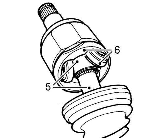Drive shaft inner joint - ’d’ series – Slide gaiter along shaft to gain access to inner joint.