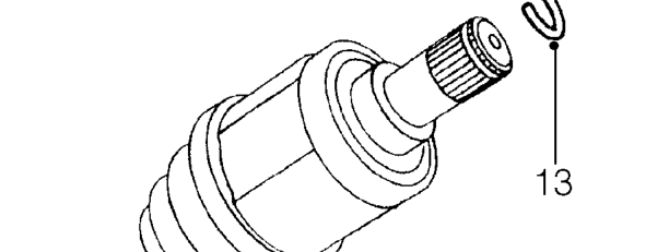 Use a lever to release inboard joint from differential. Remove drive shaft assembly.