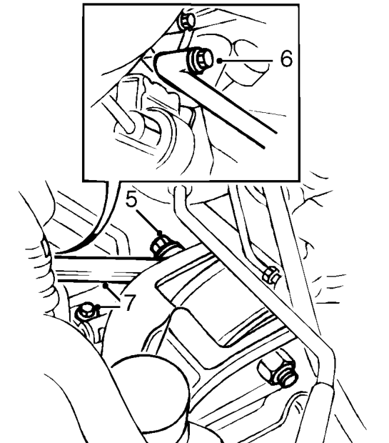 Power steering rack - ’k’ series – Remove 2 bolts securing column universal joint, slide joint up column and disconnect from 