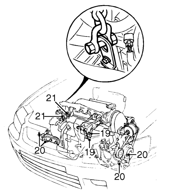 Extend steering rack fully to passenger’s side.