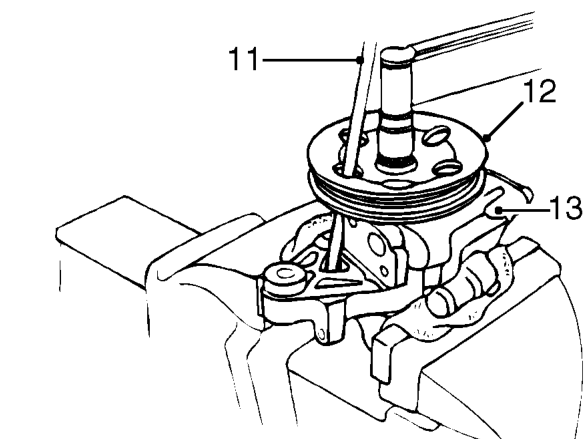 Power steering pump - ’d’ series up to 97.5 my – Hold pump in soft jawed vice.